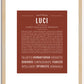 Luci | Name Art Print