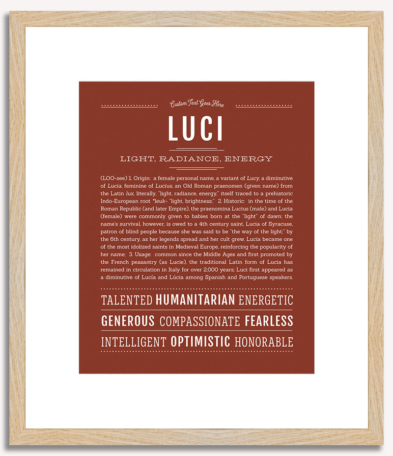 Luci | Name Art Print