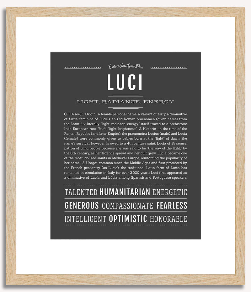 Luci | Name Art Print