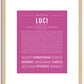 Luci | Name Art Print