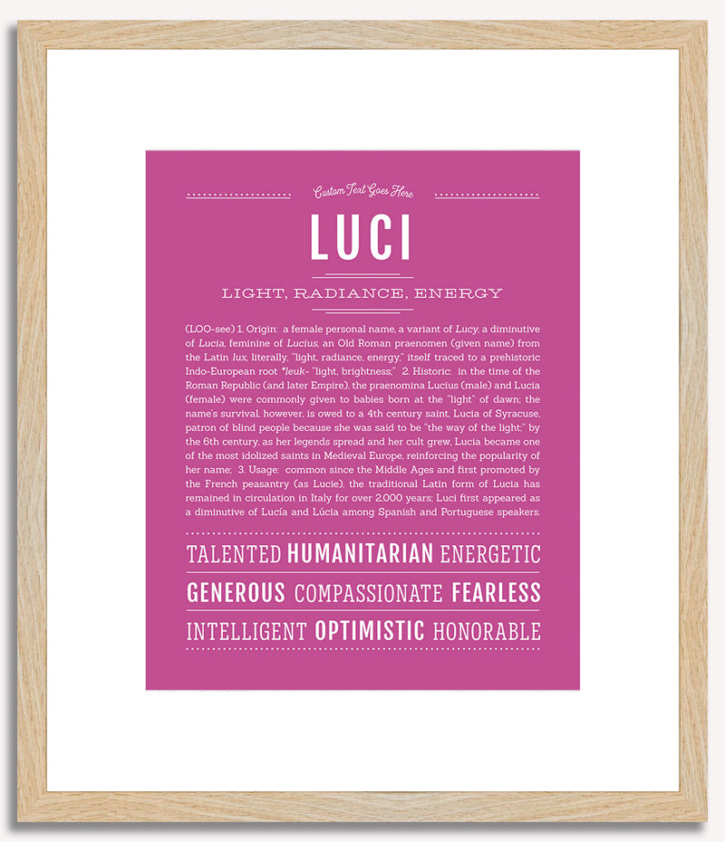 Luci | Name Art Print