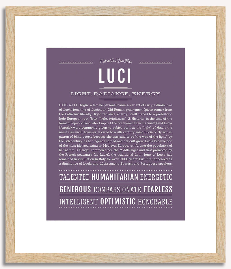 Luci | Name Art Print