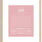 Luci | Name Art Print