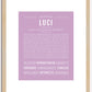 Luci | Name Art Print