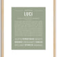 Luci | Name Art Print