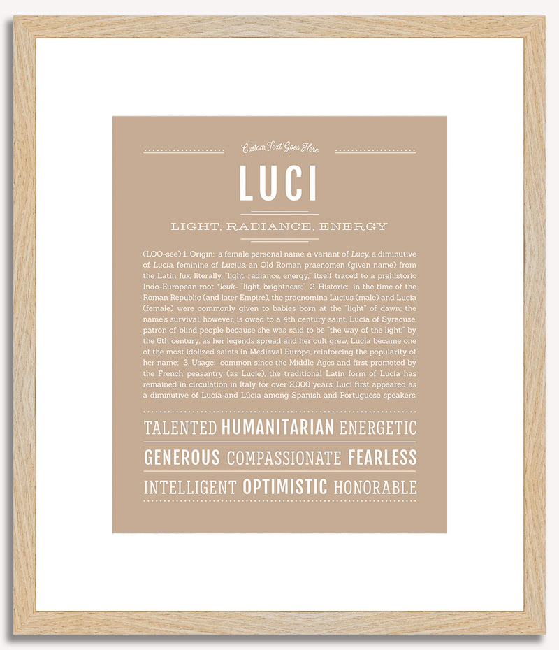 Luci | Name Art Print