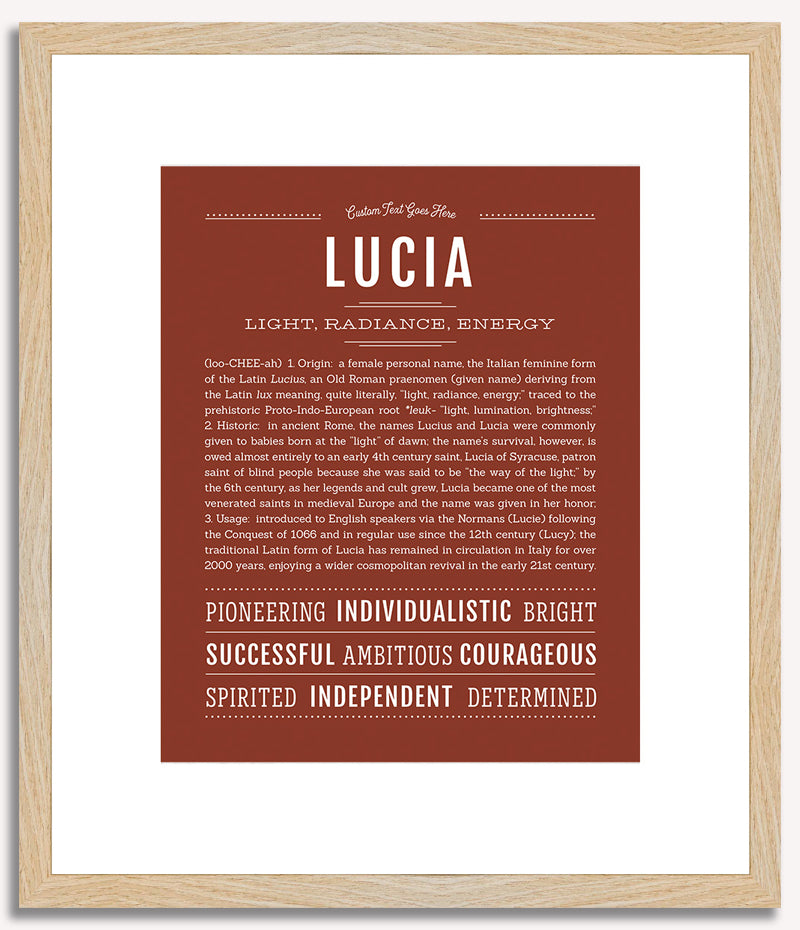 Lucia | Name Art Print