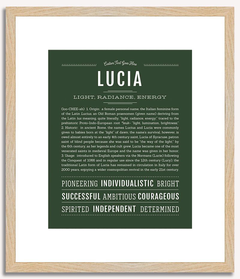 Lucia | Name Art Print