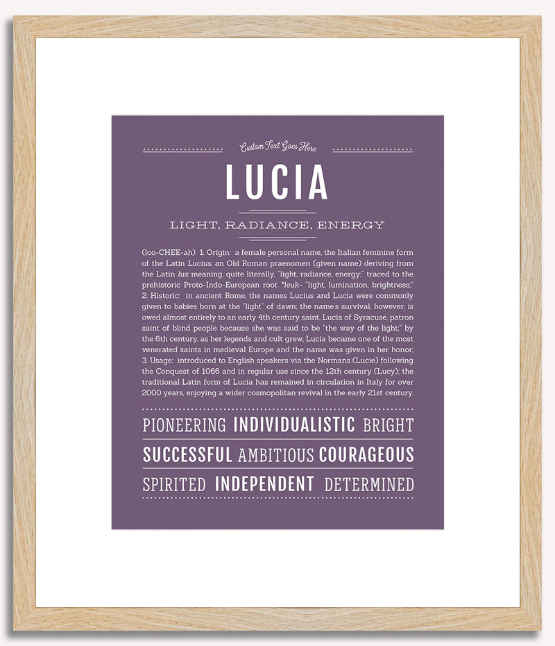 Lucia | Name Art Print