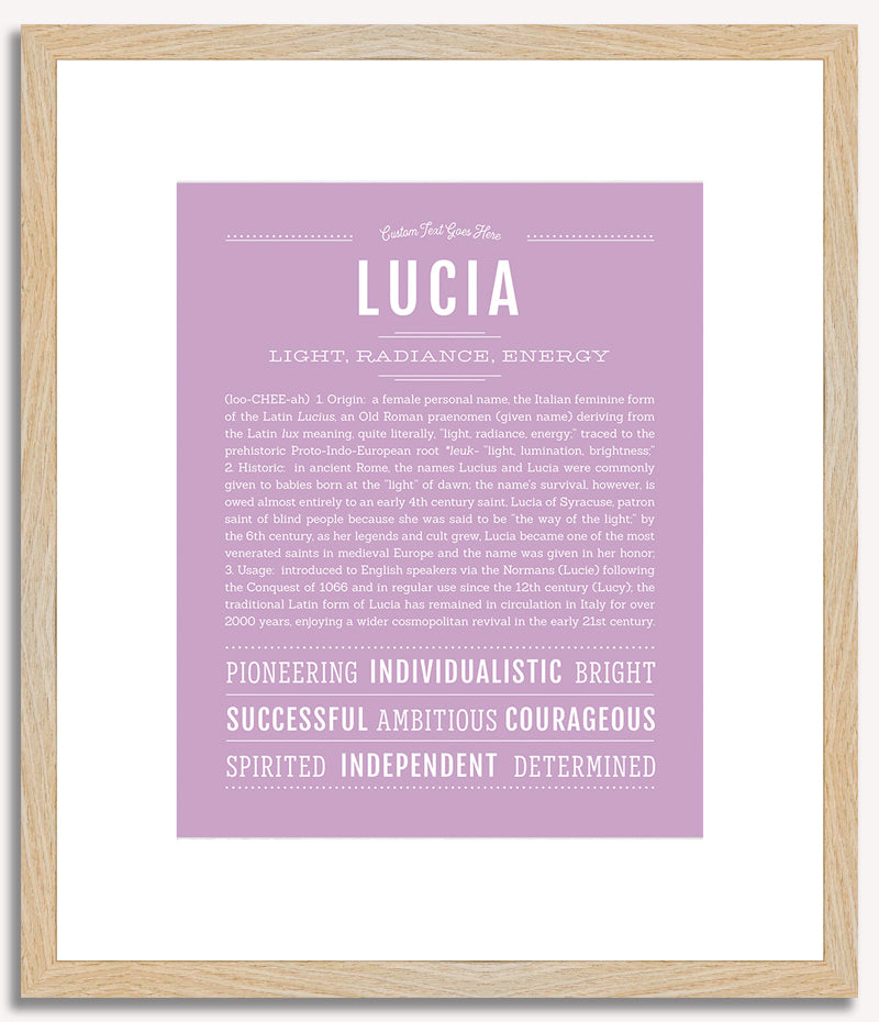 Lucia | Name Art Print