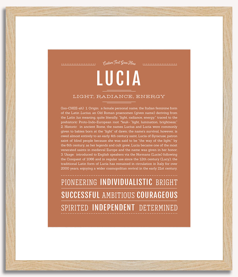 Lucia | Name Art Print