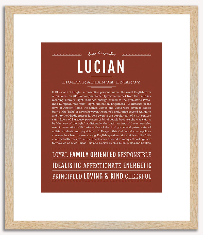 Lucian | Name Art Print