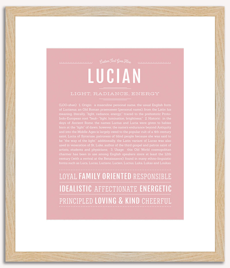 Lucian | Name Art Print