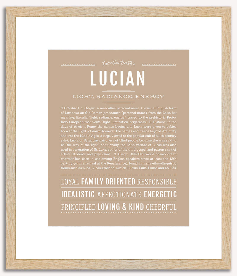 Lucian | Name Art Print