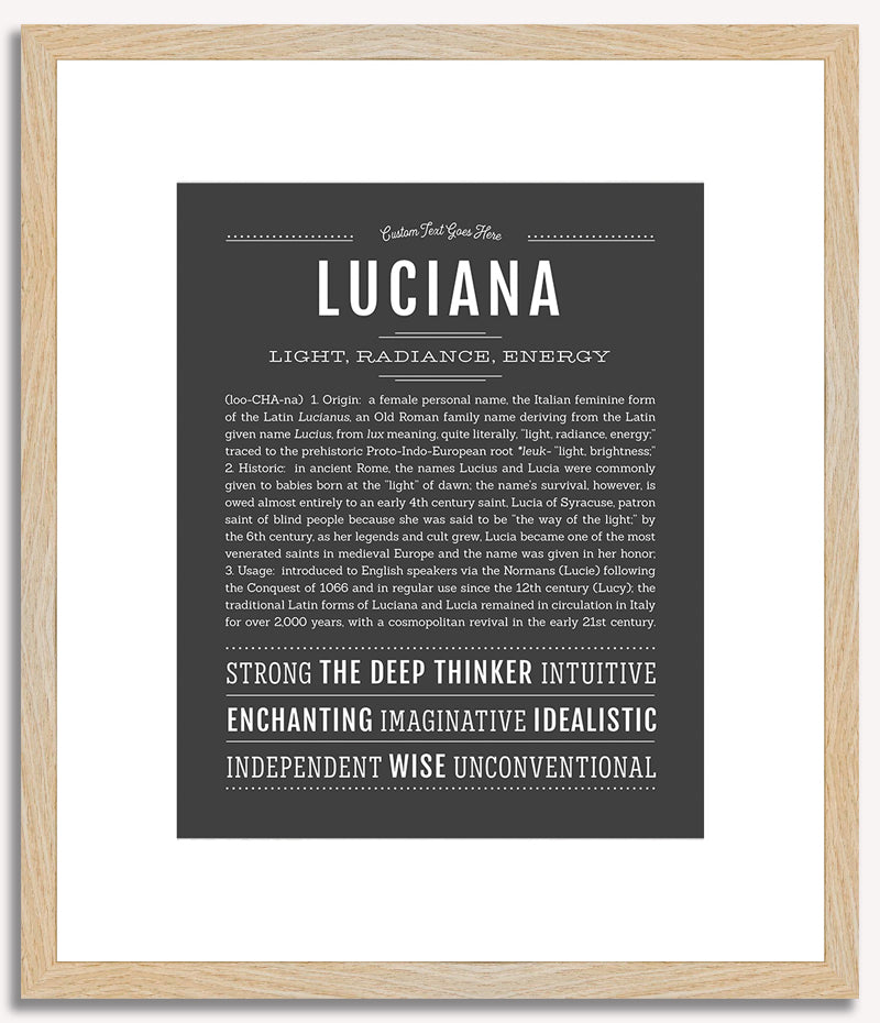 Luciana | Name Art Print