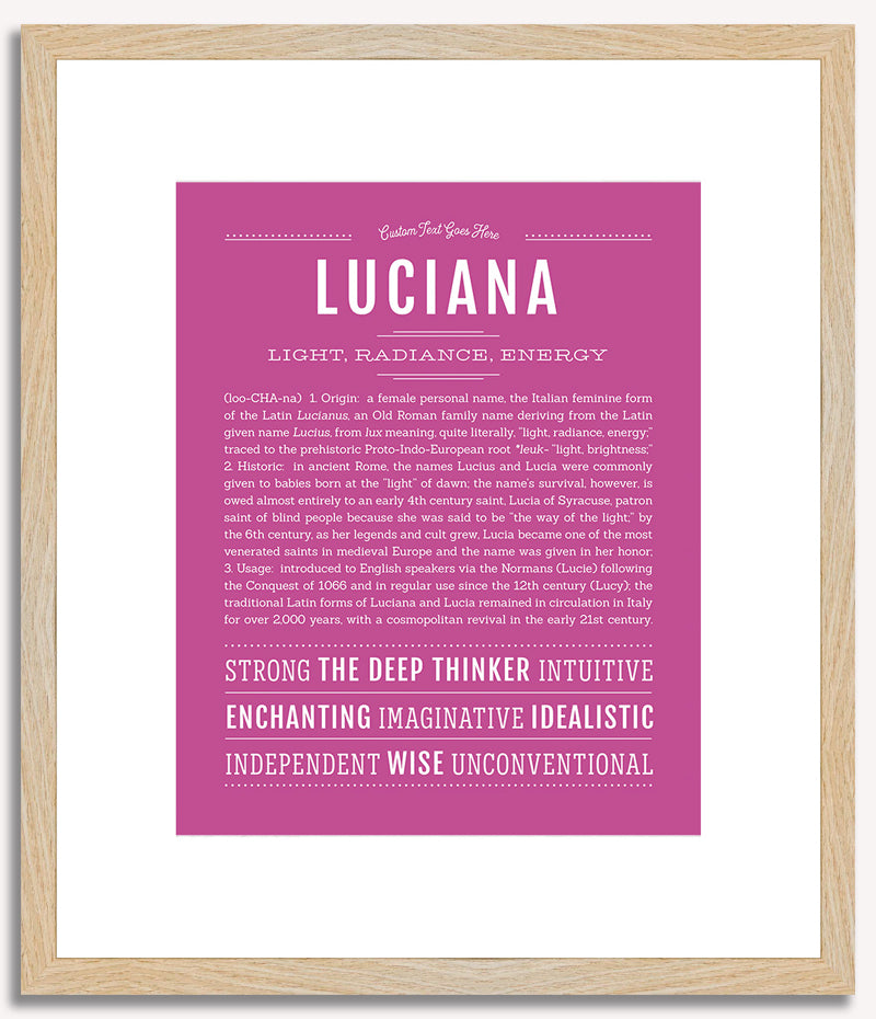 Luciana | Name Art Print