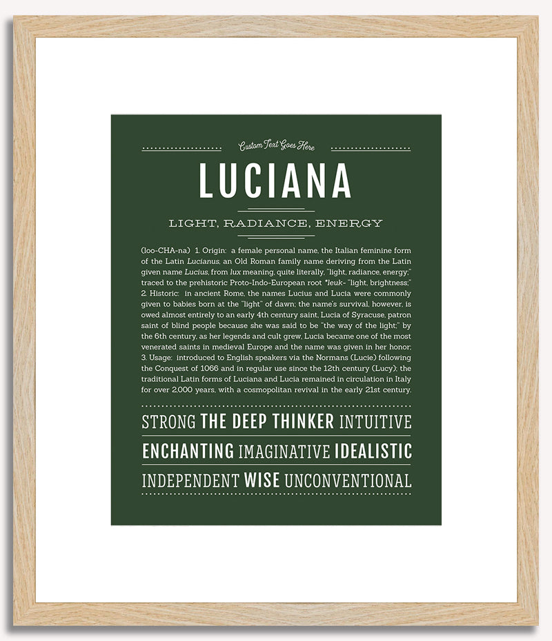 Luciana | Name Art Print