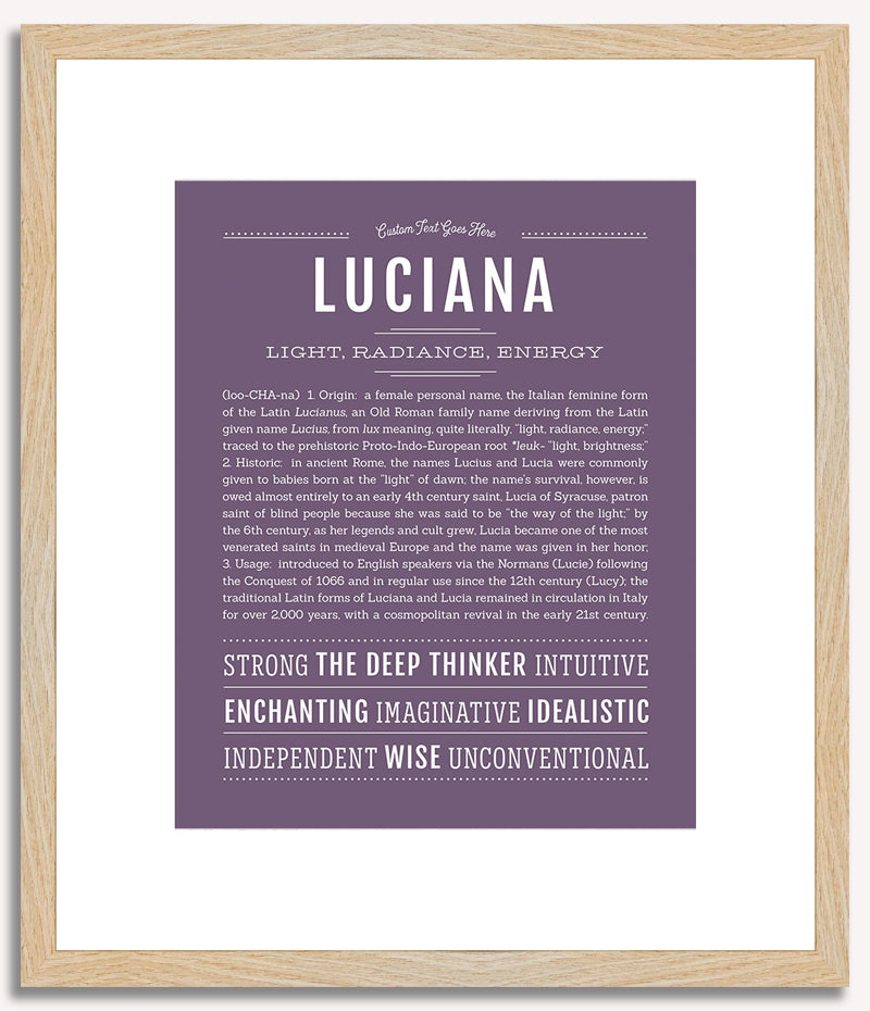 Luciana | Name Art Print