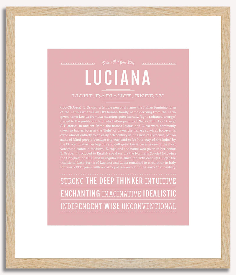 Luciana | Name Art Print