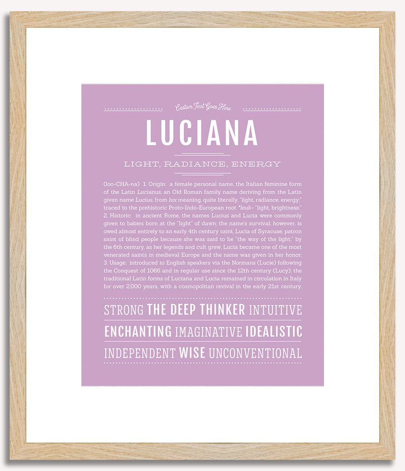 Luciana | Name Art Print