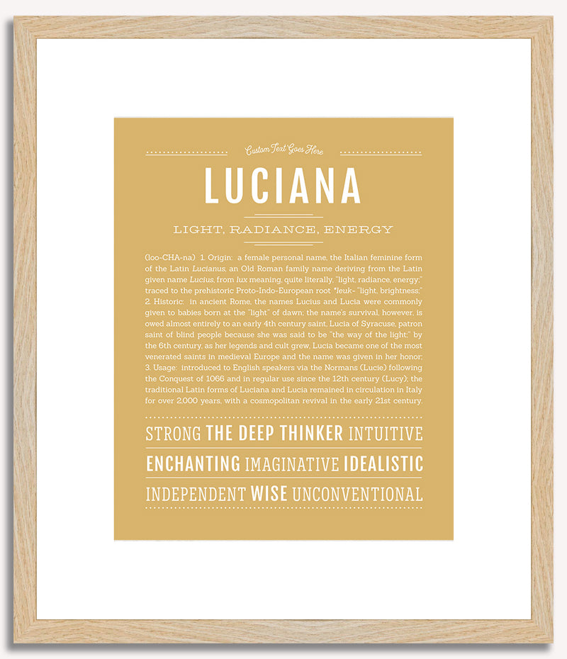 Luciana | Name Art Print