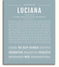 Luciana | Name Art Print – Name Stories