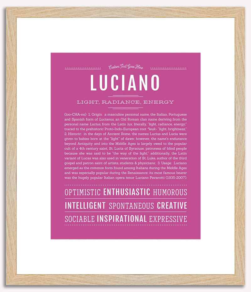 Luciano | Name Art Print