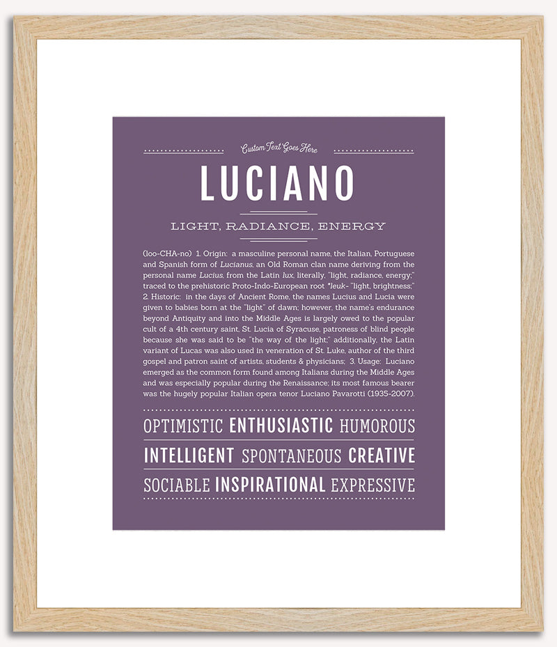 Luciano | Name Art Print