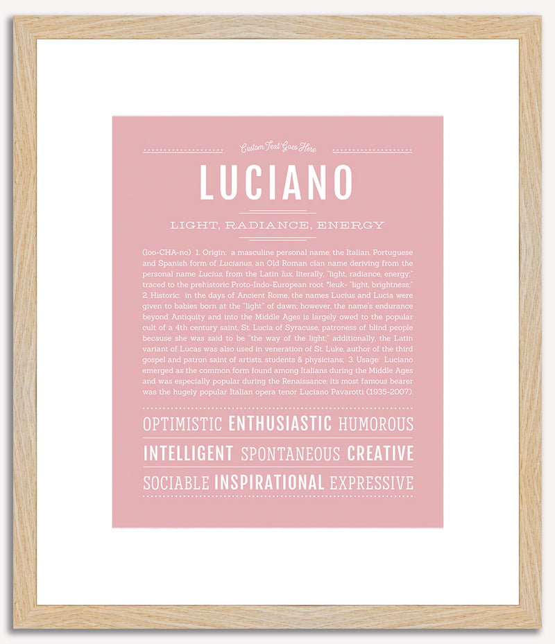 Luciano | Name Art Print