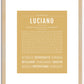 Luciano | Name Art Print