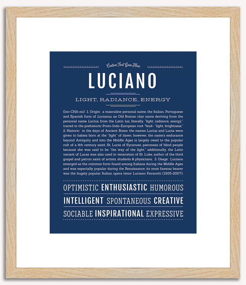 Luciano | Name Art Print