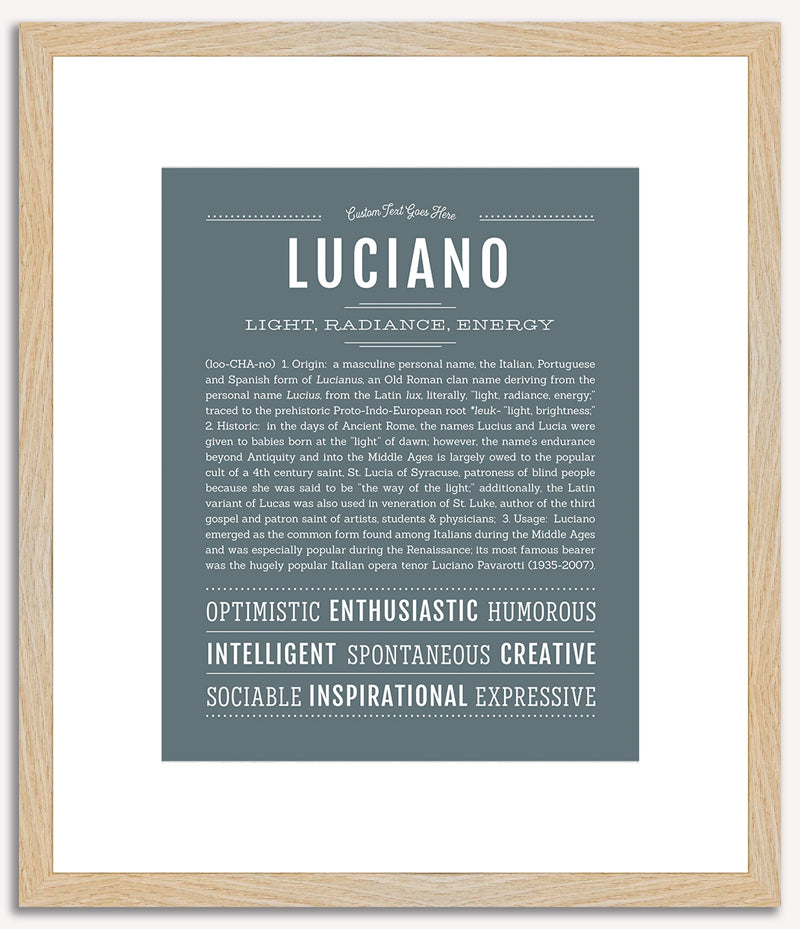 Luciano | Name Art Print