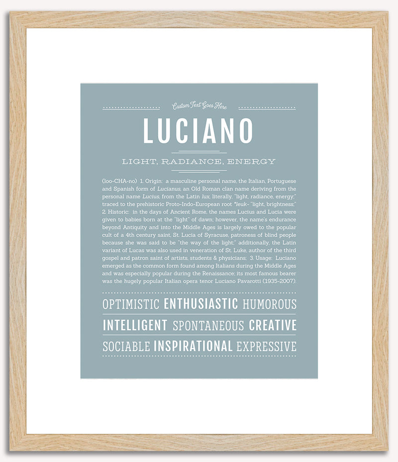 Luciano | Name Art Print