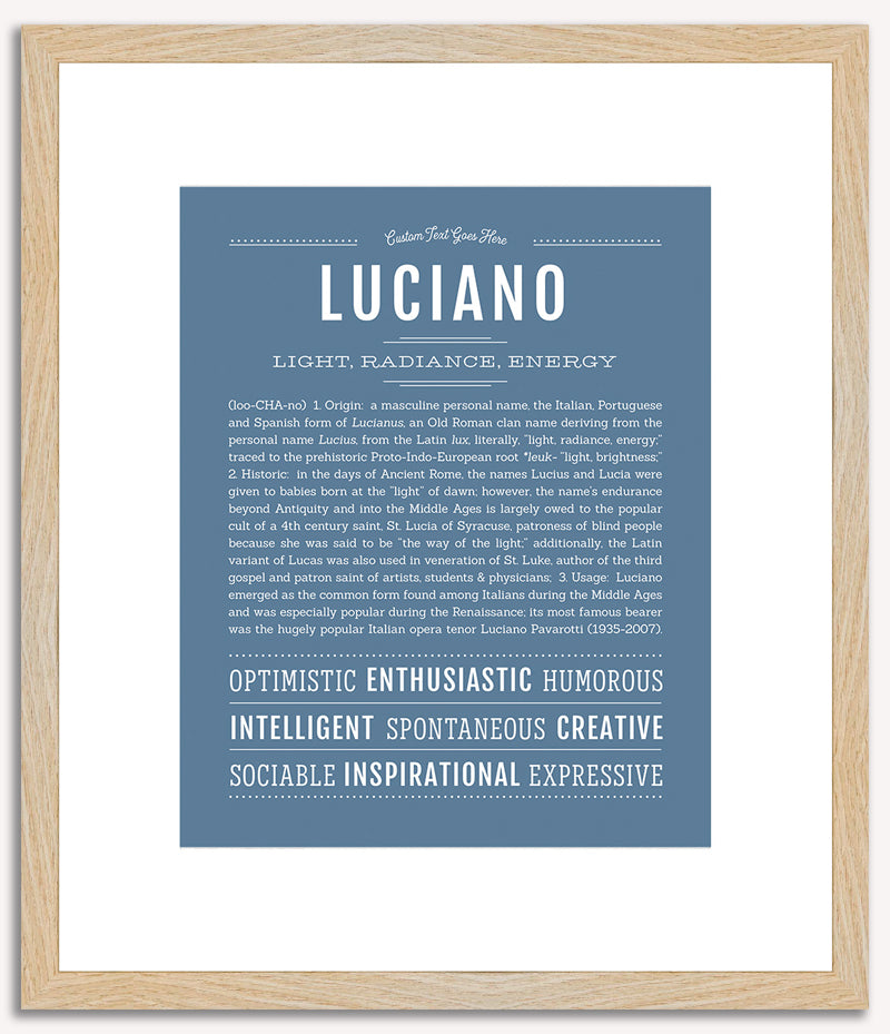 Luciano | Name Art Print