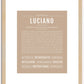 Luciano | Name Art Print