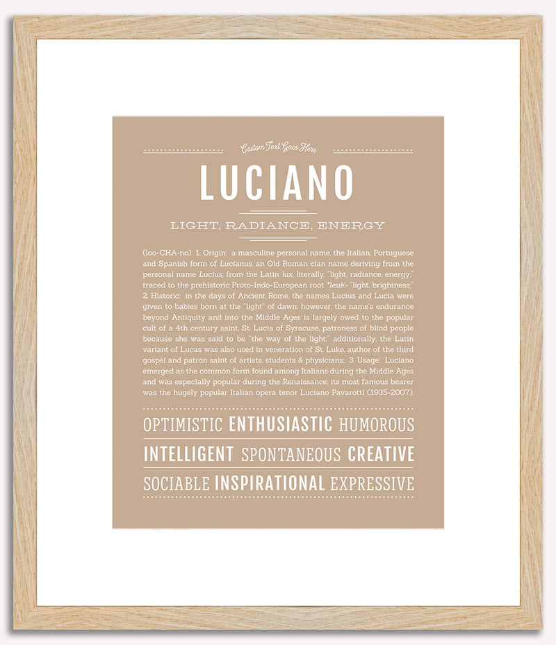 Luciano | Name Art Print