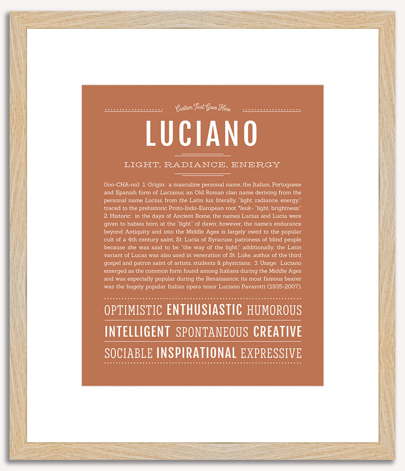 Luciano | Name Art Print