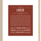 Lucie | Name Art Print