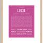 Lucie | Name Art Print