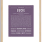 Lucie | Name Art Print