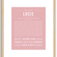 Lucie | Name Art Print