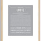 Lucie | Name Art Print