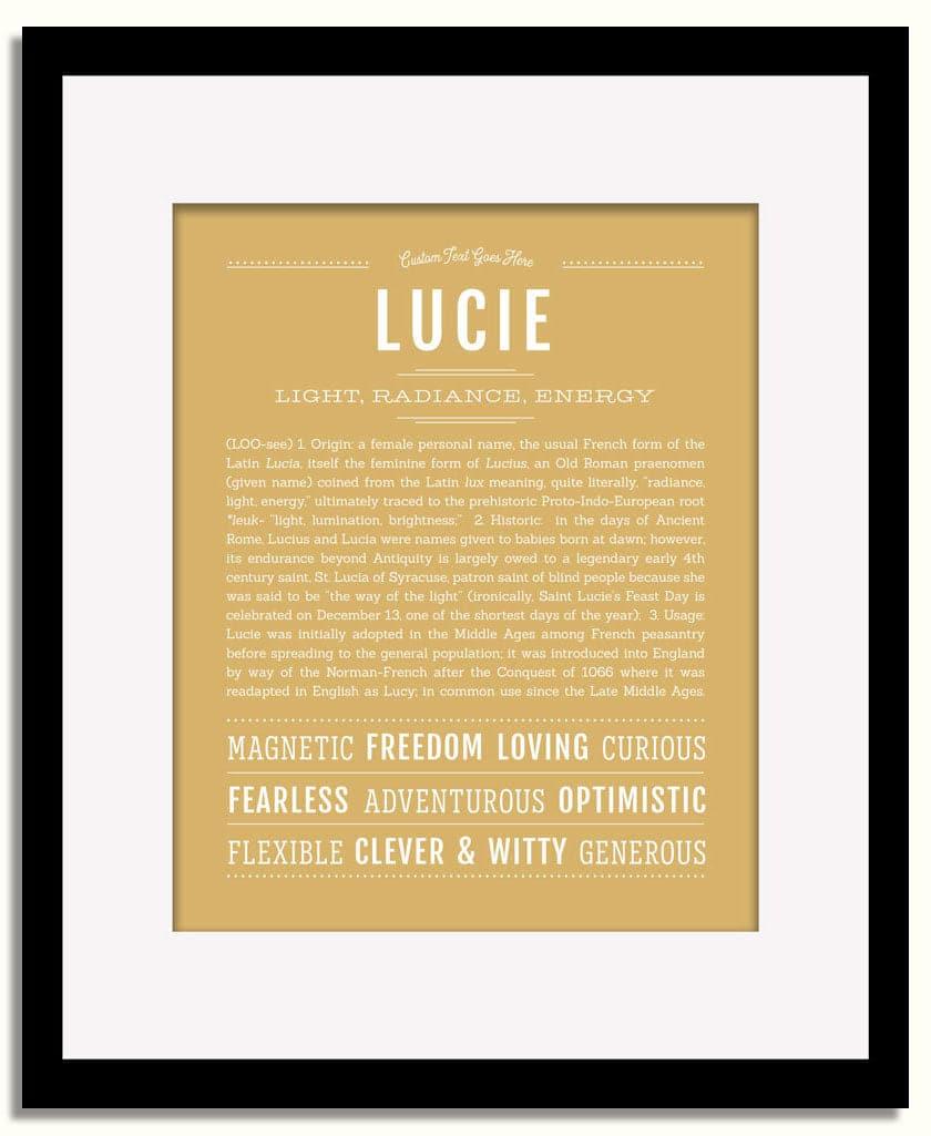 Frame Options | Matte Gold | Black Frame, Matted