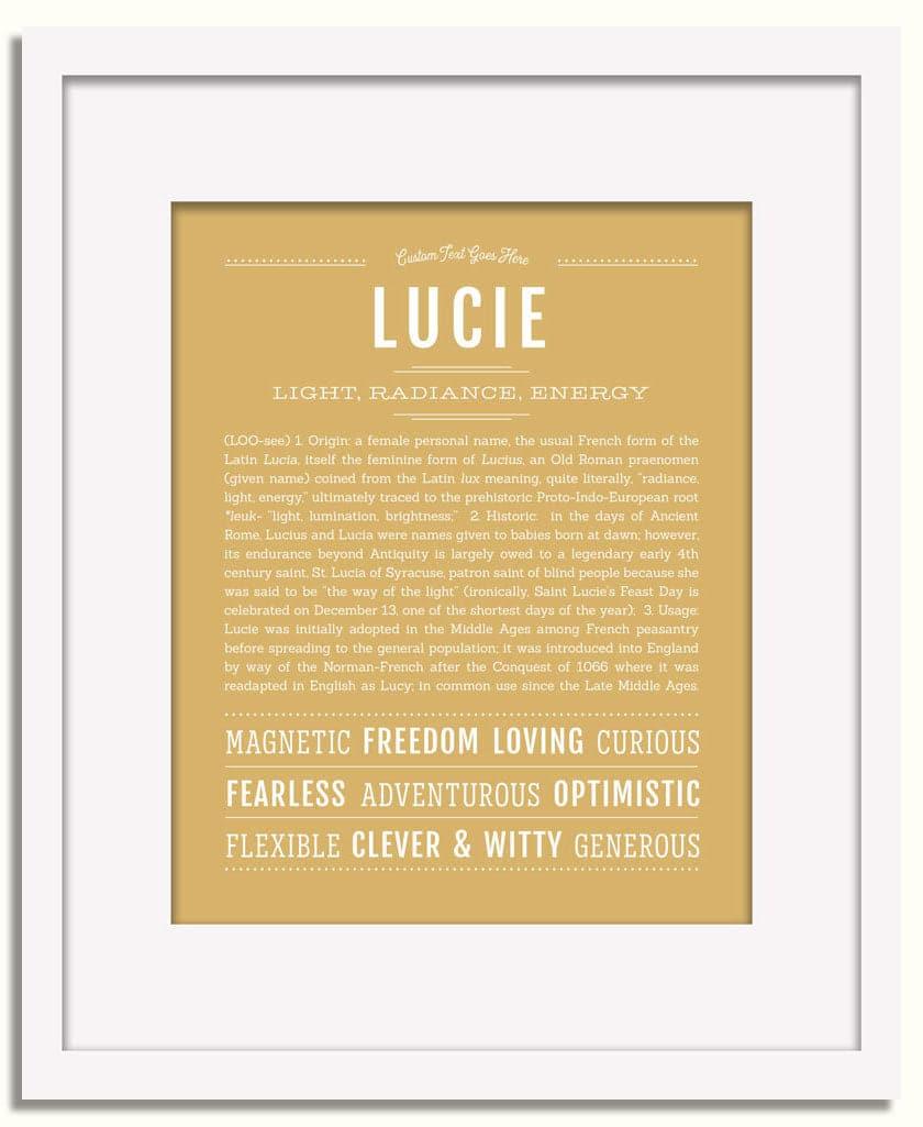 Frame Options | Matte Gold | White Frame, Matted