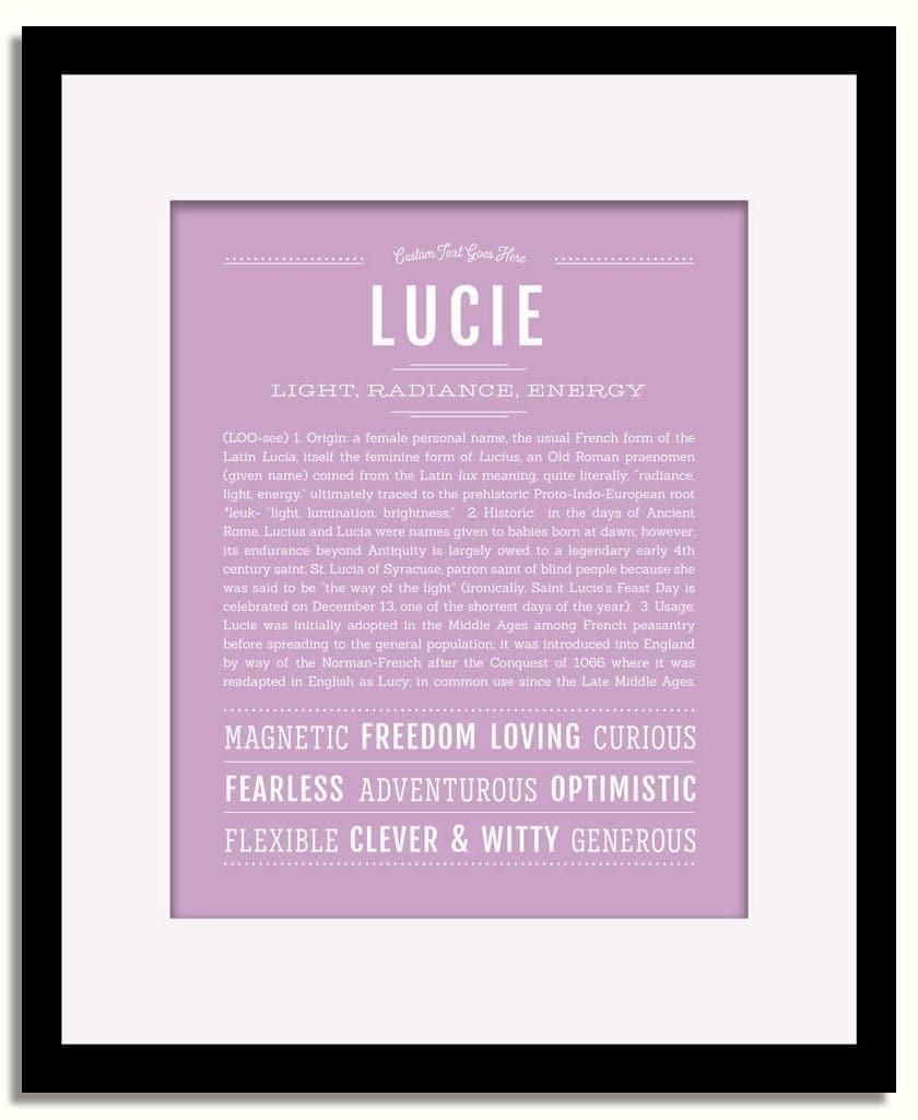 Frame Options | Lilac | Black Frame, Matted