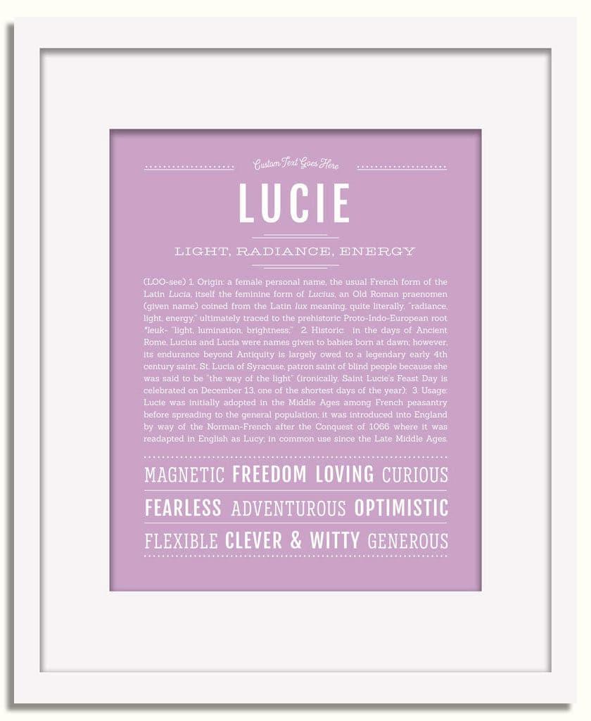 Frame Options | Lilac | White Frame, Matted