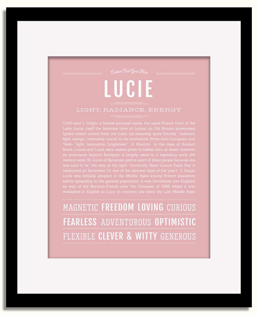 Frame Options | Dusty Rose | Black Frame, Matted