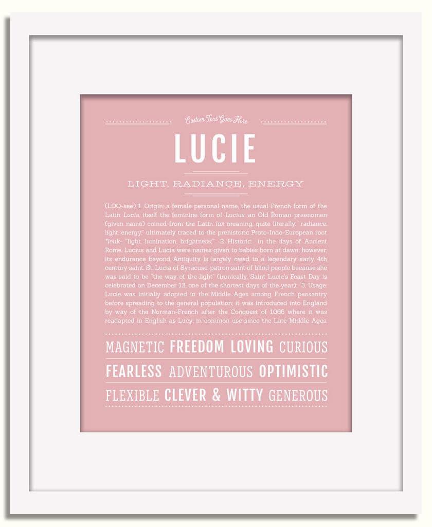 Frame Options | Dusty Rose | White Frame, Matted