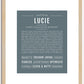 Lucie | Name Art Print