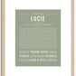 Lucie | Name Art Print